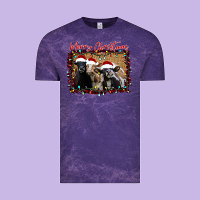 Merry Christmas Cows Vintage Tee Designed By Bettercallsaul