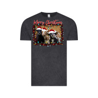 Vintage Black Merry Christmas Cows Vintage Tee - Bettercallsaul