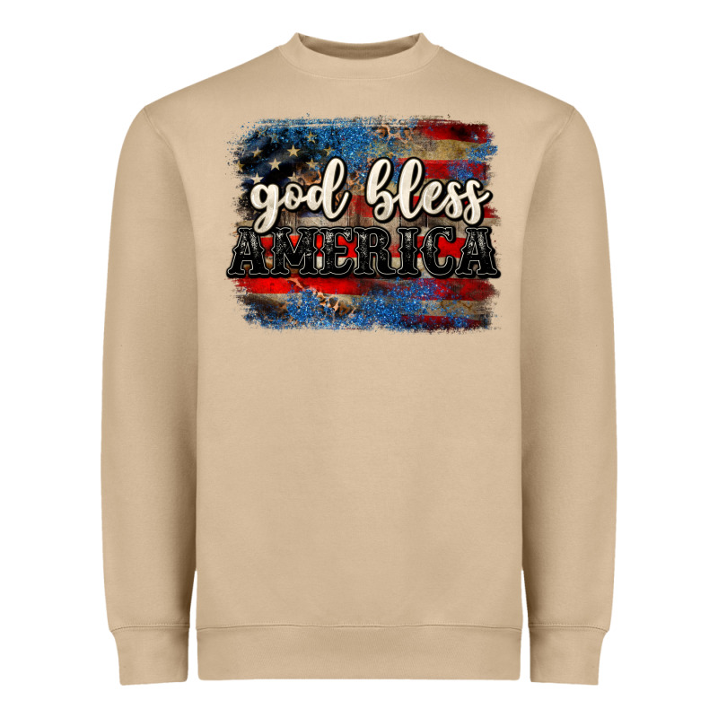 God Bless America  4th Of July Heavyweight Sweatshirt by CowGirlArtShop | Teevron