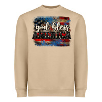 Mushroom God bless America  4th of July Heavyweight Sweatshirt - CowGirlArtShop