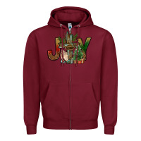 Burgundy joy christmas with cross bbs Zipper Hoodie - BundleAndBundleShop