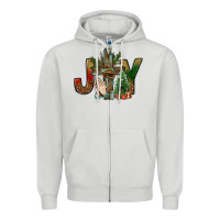 Dove Grey joy christmas with cross bbs Zipper Hoodie - BundleAndBundleShop