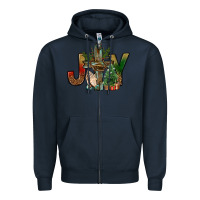 Navy joy christmas with cross bbs Zipper Hoodie - BundleAndBundleShop