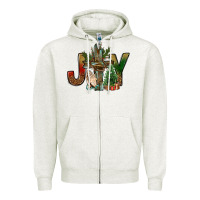 Oatmeal Heather joy christmas with cross bbs Zipper Hoodie - BundleAndBundleShop