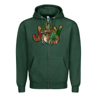 Sports Green joy christmas with cross bbs Zipper Hoodie - BundleAndBundleShop