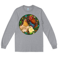 Heather Grey Christmas Chick Family Long Sleeve Tee - RanaPortraitStore