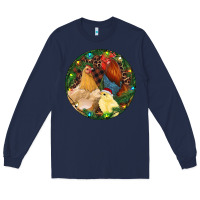 Navy Christmas Chick Family Long Sleeve Tee - RanaPortraitStore