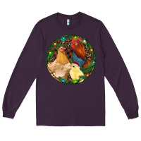 Plum Christmas Chick Family Long Sleeve Tee - RanaPortraitStore