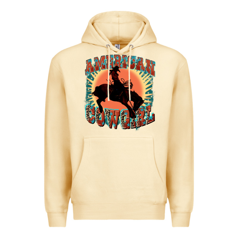 American Cowgirl 4th Of July Premium Hoodie by FaDigitalArtStudio | Teevron