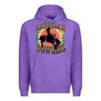 Purple American cowgirl 4th of july Premium Hoodie - FaDigitalArtStudio