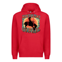 Red American cowgirl 4th of july Premium Hoodie - FaDigitalArtStudio