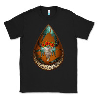 Black leopard bullskull teardrop earrings Classic Tee - Jasminsmagicworld