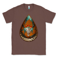 Chestnut leopard bullskull teardrop earrings Classic Tee - Jasminsmagicworld