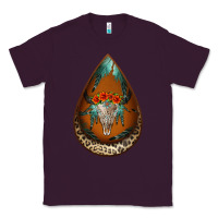 Plum leopard bullskull teardrop earrings Classic Tee - Jasminsmagicworld
