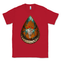 Red leopard bullskull teardrop earrings Classic Tee - Jasminsmagicworld