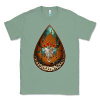 Sage leopard bullskull teardrop earrings Classic Tee - Jasminsmagicworld