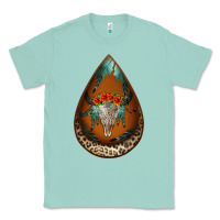 Seafoam leopard bullskull teardrop earrings Classic Tee - Jasminsmagicworld