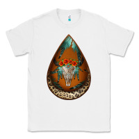 White leopard bullskull teardrop earrings Classic Tee - Jasminsmagicworld