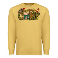 Antique Gold Summer Camp Premium Sweatshirt - CowhideDigitalArt