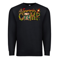Black Summer Camp Premium Sweatshirt - CowhideDigitalArt