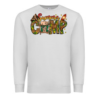 Dove Grey Summer Camp Premium Sweatshirt - CowhideDigitalArt