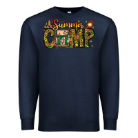 Navy Summer Camp Premium Sweatshirt - CowhideDigitalArt