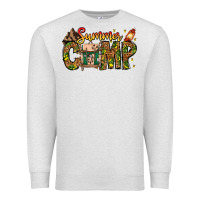 Oatmeal Heather Summer Camp Premium Sweatshirt - CowhideDigitalArt