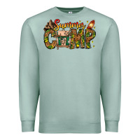 Seafoam Summer Camp Premium Sweatshirt - CowhideDigitalArt