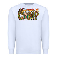 White Summer Camp Premium Sweatshirt - CowhideDigitalArt