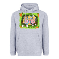 Heather Grey Oh how he loves us Easter Day Heavyweight Hoodie - LillyAllenDesigns