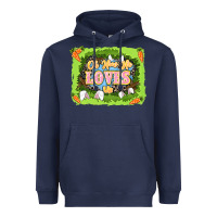 Navy Oh how he loves us Easter Day Heavyweight Hoodie - LillyAllenDesigns