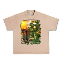 Burro western boots with cactus and desert Urban Heavy Tee - RanaPortraitStore
