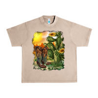 French Oak western boots with cactus and desert Urban Heavy Tee - RanaPortraitStore