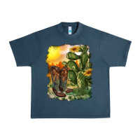 Midnight Navy western boots with cactus and desert Urban Heavy Tee - RanaPortraitStore