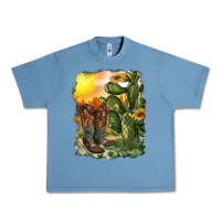 Pebble Blue western boots with cactus and desert Urban Heavy Tee - RanaPortraitStore