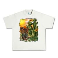 Pistachio western boots with cactus and desert Urban Heavy Tee - RanaPortraitStore