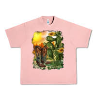 Salmon western boots with cactus and desert Urban Heavy Tee - RanaPortraitStore