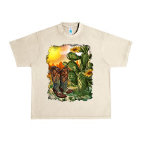 Sandshell western boots with cactus and desert Urban Heavy Tee - RanaPortraitStore