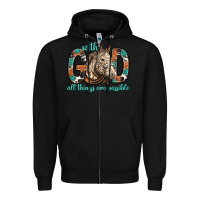 Black with god all things are possible with horse bbs Zipper Hoodie - BundleAndBundleShop