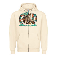 Sandshell with god all things are possible with horse bbs Zipper Hoodie - BundleAndBundleShop