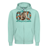 With God All Things Are Possible With Horse Bbs Zipper Hoodie | Teevron