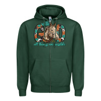 Sports Green with god all things are possible with horse bbs Zipper Hoodie - BundleAndBundleShop