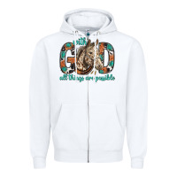 White with god all things are possible with horse bbs Zipper Hoodie - BundleAndBundleShop