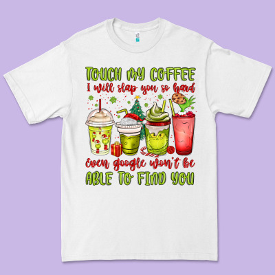 Christmas Characters Coffee Cups Premium Tee Designed By Maliassmallbusiness