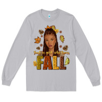 Moon Dust Just a girl who loves Fall afro woman Long Sleeve Tee - NancyCooperArtShop