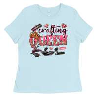 Baby Blue crafting queen Ladies Tee - NancyCooperArtShop