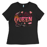 Black crafting queen Ladies Tee - NancyCooperArtShop