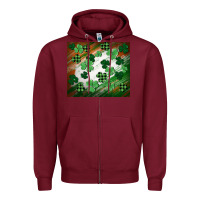 Burgundy St. patricks day Zipper Hoodie - FaDigitalArtStudio