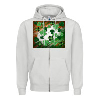 Dove Grey St. patricks day Zipper Hoodie - FaDigitalArtStudio