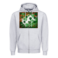 Heather Grey St. patricks day Zipper Hoodie - FaDigitalArtStudio